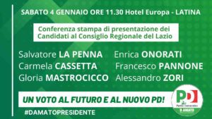 Conferenza stampa di presentazione dei candidati del PD Latina al Consiglio regionale del Lazio